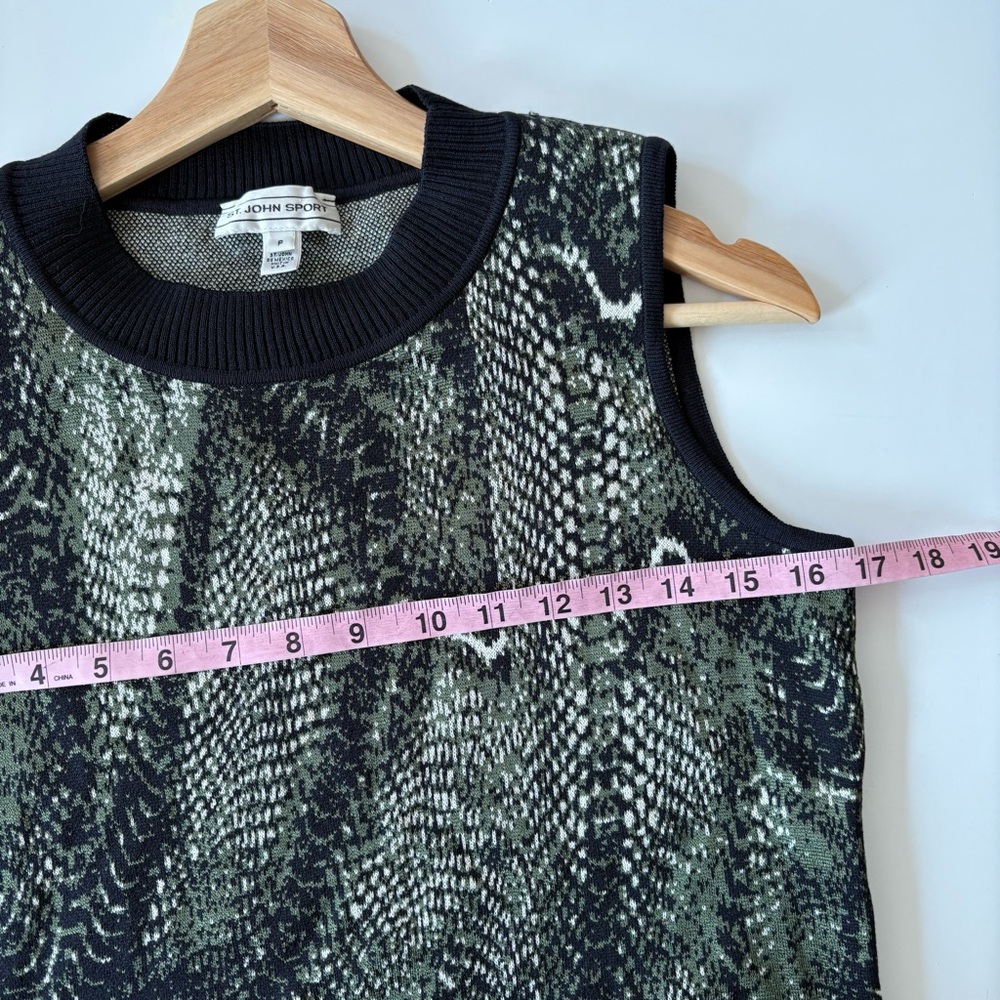 St. John || Snake Python Reptile Print Knit Shell… - image 6